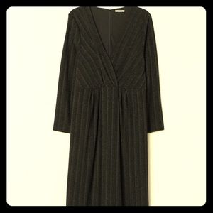 Like New Silver/Black Sparkly Maxi Dress.